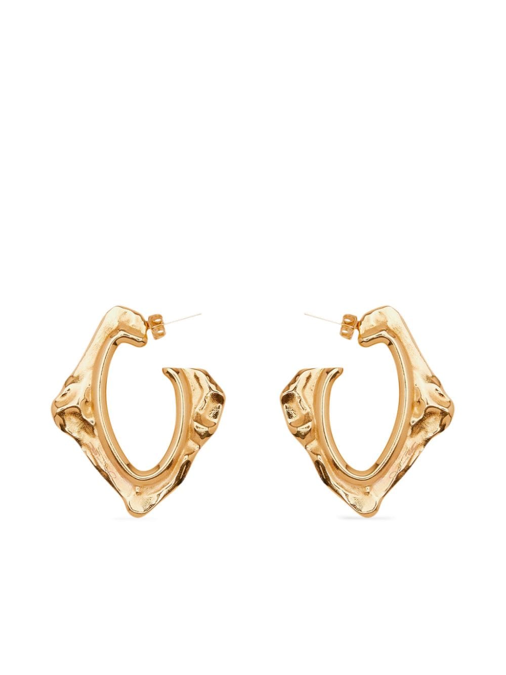 Oscar de la Renta small Abstract O hoop earrings - Gold