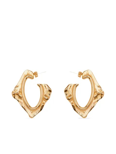 Oscar de la Renta small Abstract O hoop earrings