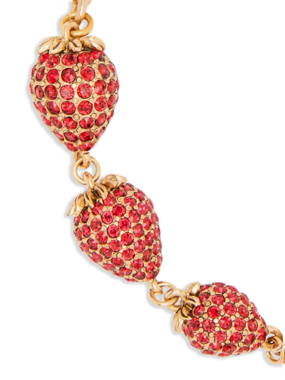 Shop Oscar De La Renta Berry & Flower Necklace In Red