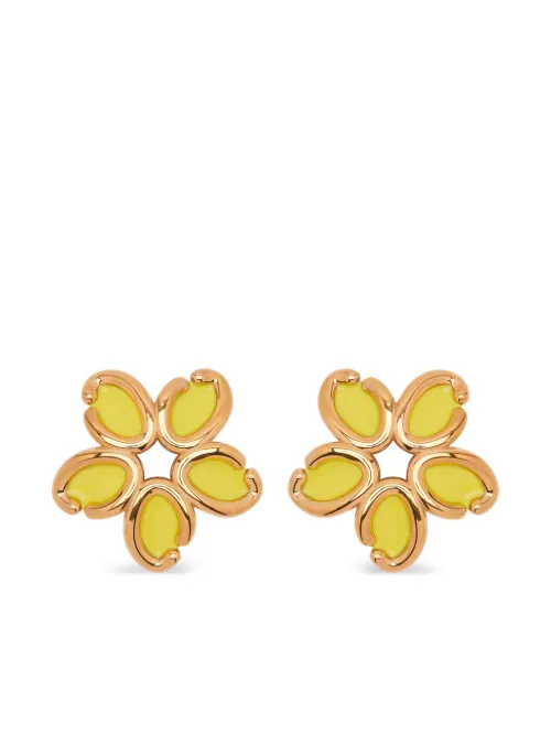 Boucles d'oreilles Enamel O Flower - Oscar de la Renta - Modalova
