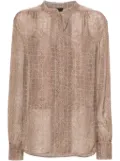 BOSS geometric-print shirt - Neutrals