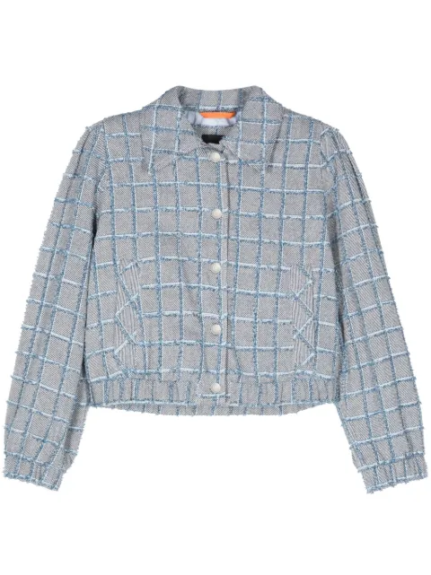 BOSS check-pattern tweed jacket