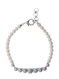 SHAY 18kt white gold pearl and diamond bracelet