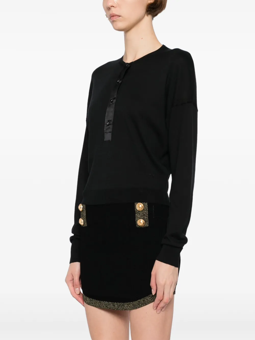  Tom Ford Drop-shoulder Tops - Black 