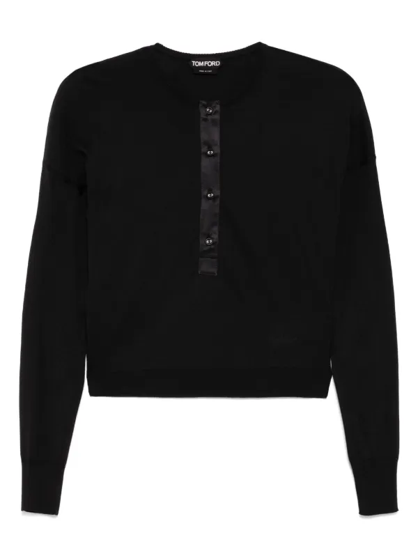 Tom Ford Drop-shoulder Tops in Black