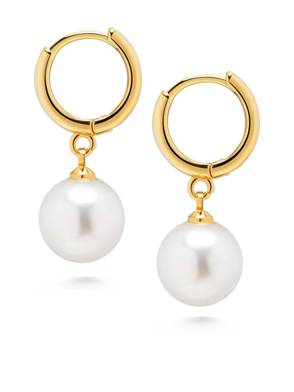 Nialaya Jewelry Oorbellen met parel - Wit