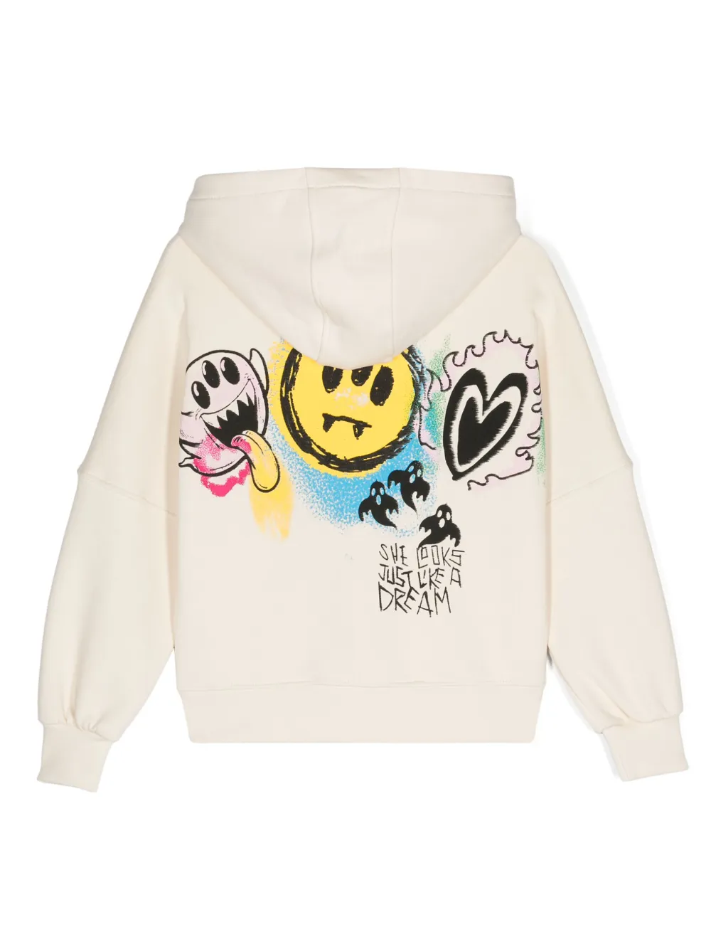 Barrow kids logo-print hoodie - Beige