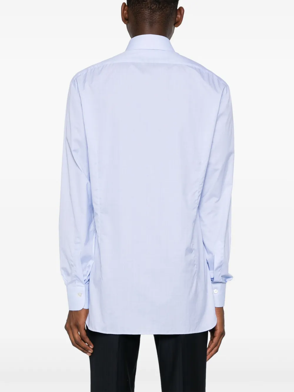 Kiton Geruit overhemd Blauw