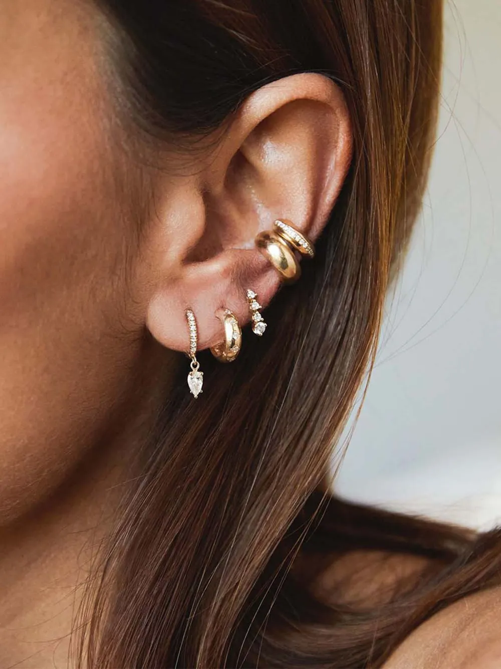 Zoë Chicco 14kt geelgouden oorcuff
