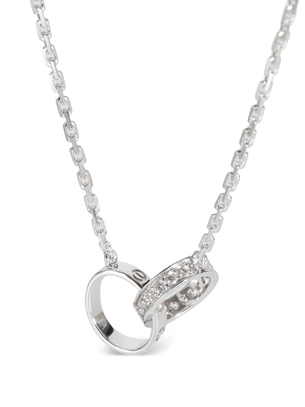 Cartier 18kt White Gold Love Diamond Necklace Silver FARFETCH PH