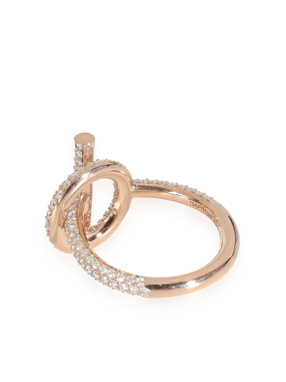 Pre-owned Hermes 18kt Rose Gold Echappee Diamond Ring