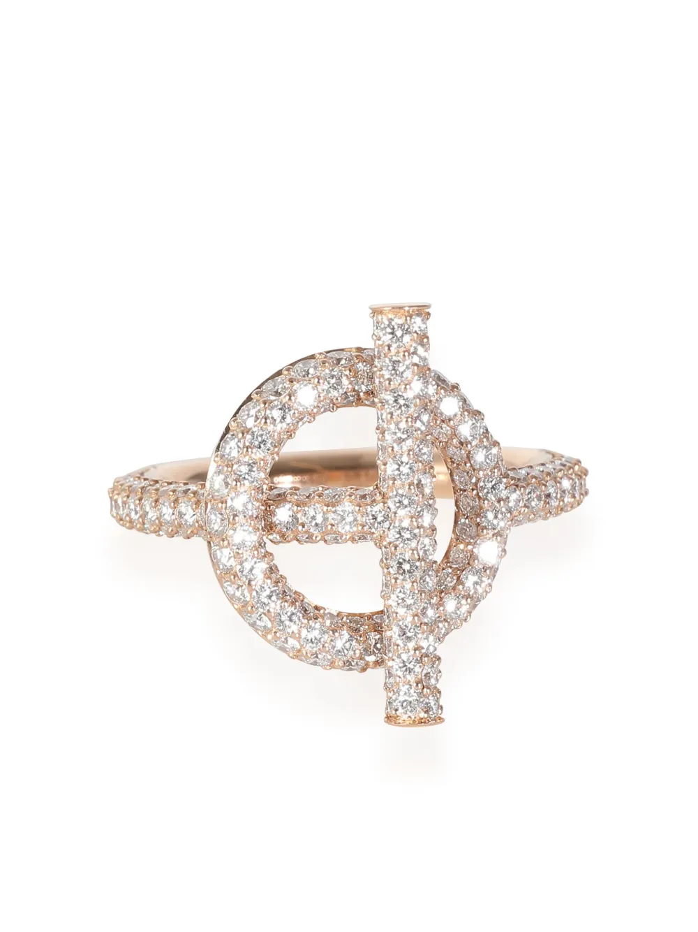 Hermès Pre-Owned anillo Echappee en oro rosa de 18kt con diamantes | dorado | Image 1