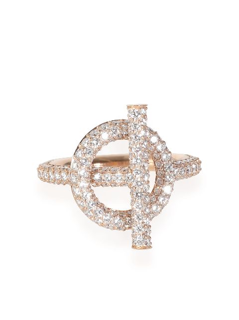 Hermès Pre-Owned 18kt rose gold Echappee diamond ring