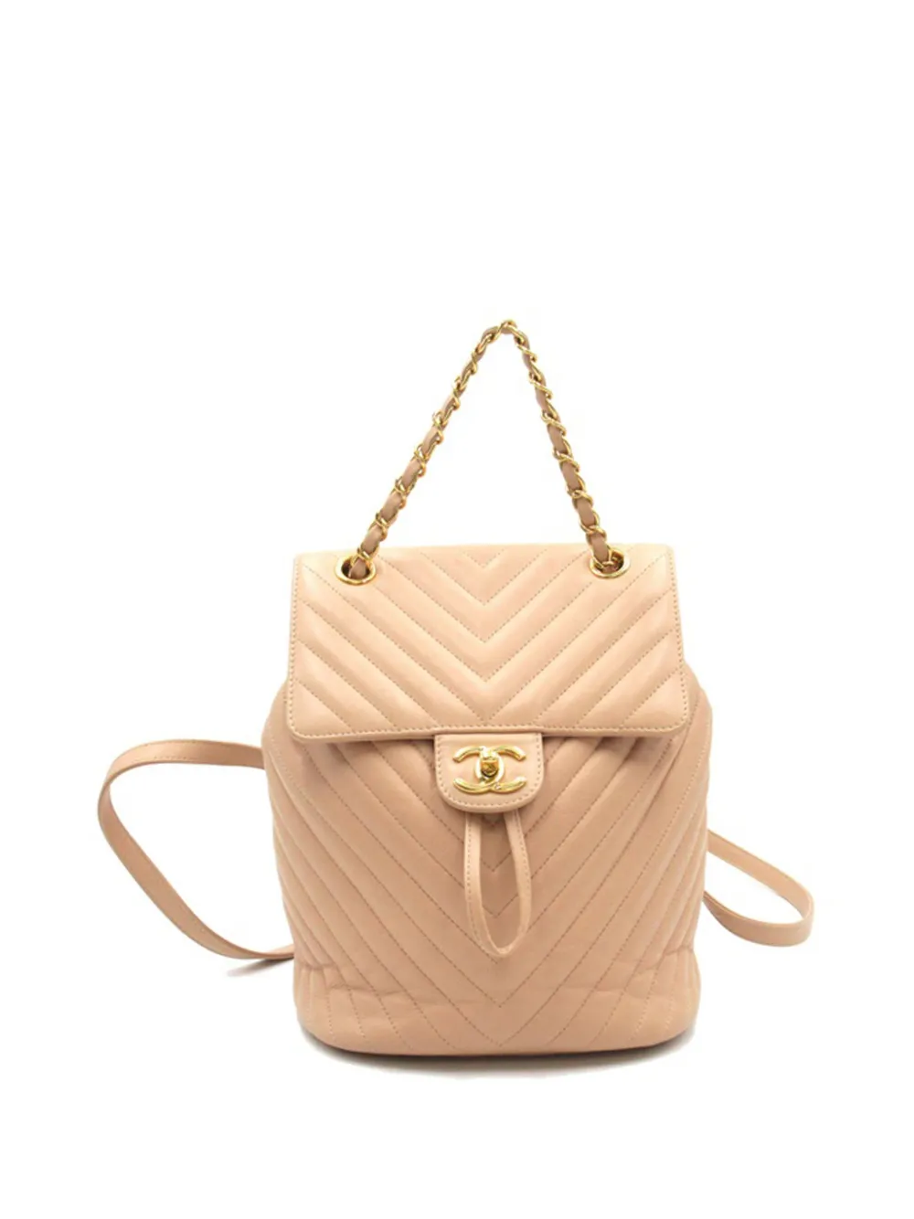 CHANEL Pre Owned 2016 2017 Chevron Calfskin Urban Spirit Backpack Brown FARFETCH IE