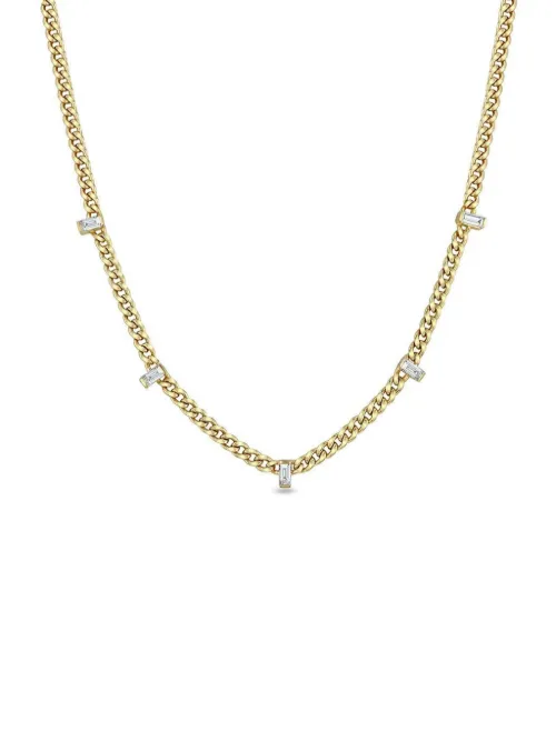 Petit collier en 14ct pavé de diamants - Zoë Chicco - Modalova