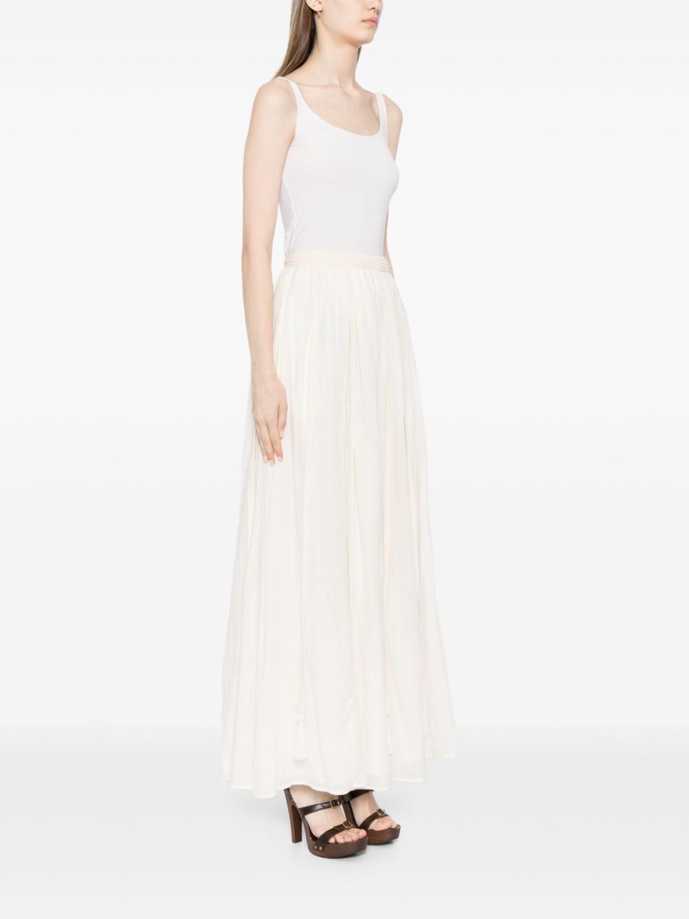 Shop Ulla Johnson Corrine Midi Skirt In White