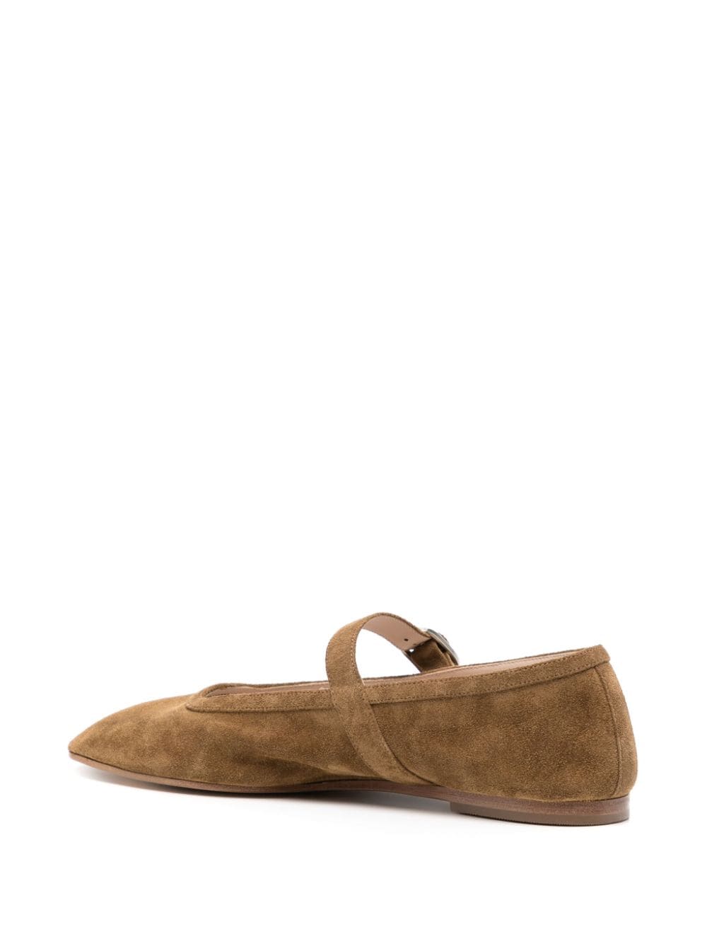 Shop Le Monde Beryl 10mm Suede Mary Jane Ballerina In 褐色