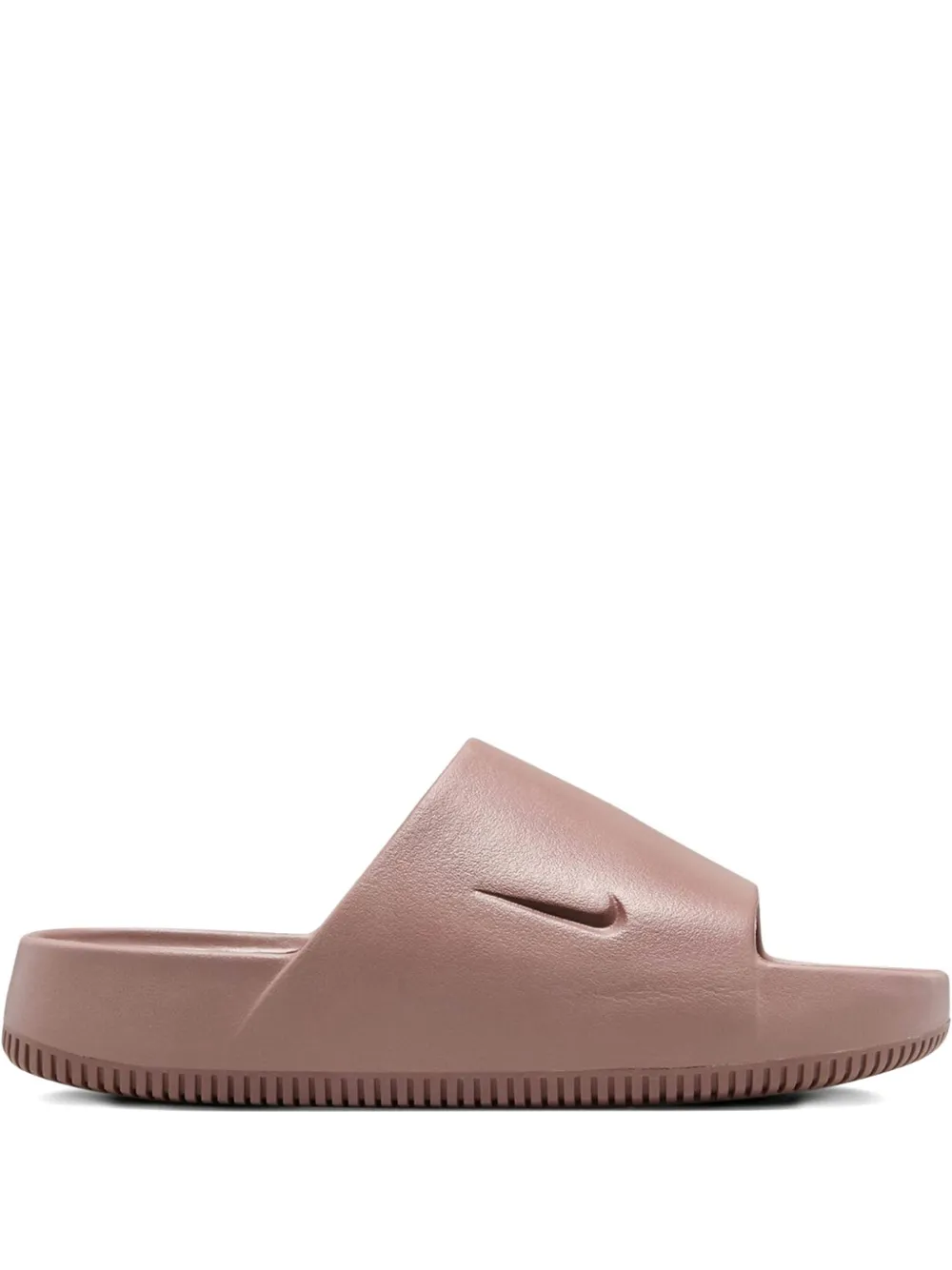 Nike Calm Logo-debossed Slides In Purple