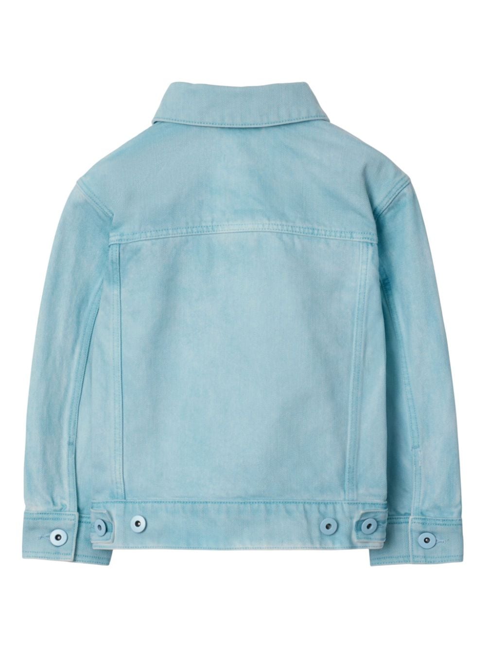 Burberry Kids EKD-embroidered denim jacket - Blauw