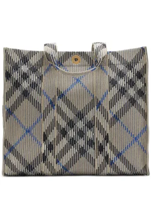 Burberry チェック ハンドバッグ | グレー | FARFETCH JP
