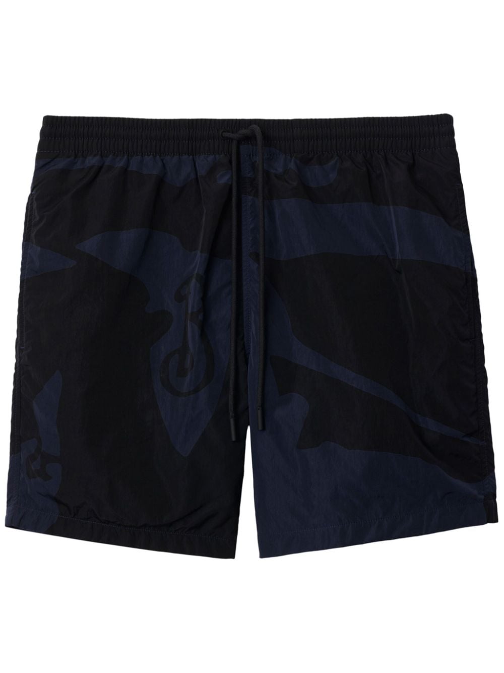 Burberry Equestrian Knight Motif Swim Shorts In Blue