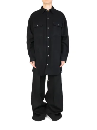 Rick Owens Oversized Shirt | ブラック | FARFETCH JP