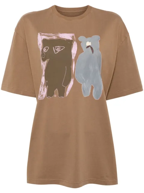 JNBY bear printed short sleeved t-shirt