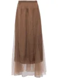JNBY tulle maxi skirt - Brown