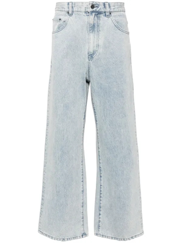 Acne Studios ミッドライズ ワイドジーンズ | ブラック