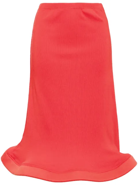 Melitta Baumeister falda midi con botón circular