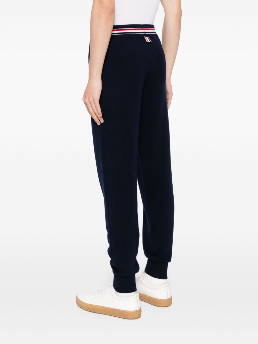 Shop Thom Browne Rwb-stripe Track Pants In Blue