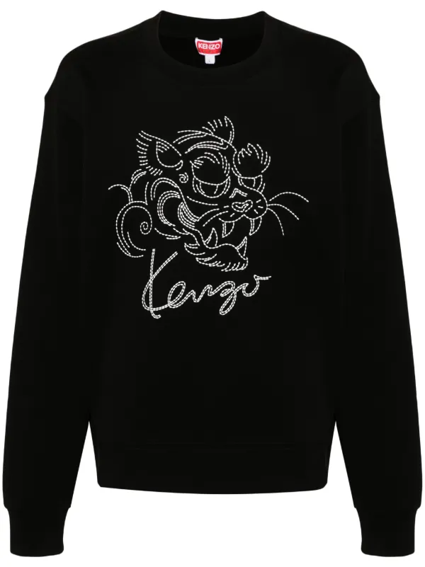 【ギフ_包装】 タイガー Kenzo スウェットシャツ JP FARFETCH | ブラック | トップス