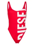 Diesel logo-print swimsuit - Red