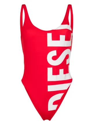 Diesel ロゴ ワンピース水着 | レッド | FARFETCH JP