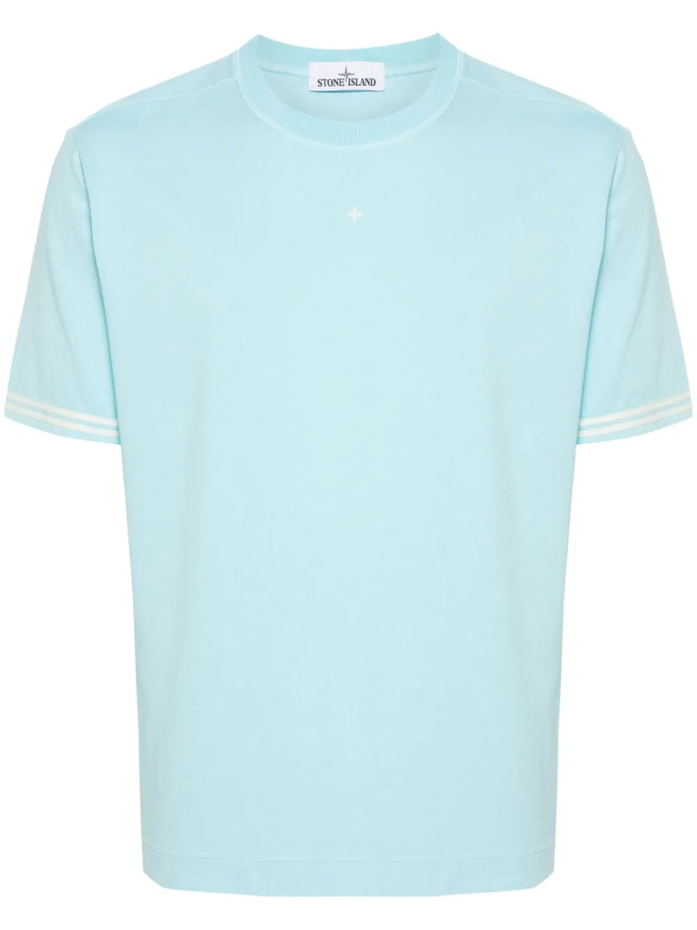 Stone Island T-shirt met Compass-borduurwerk Blauw
