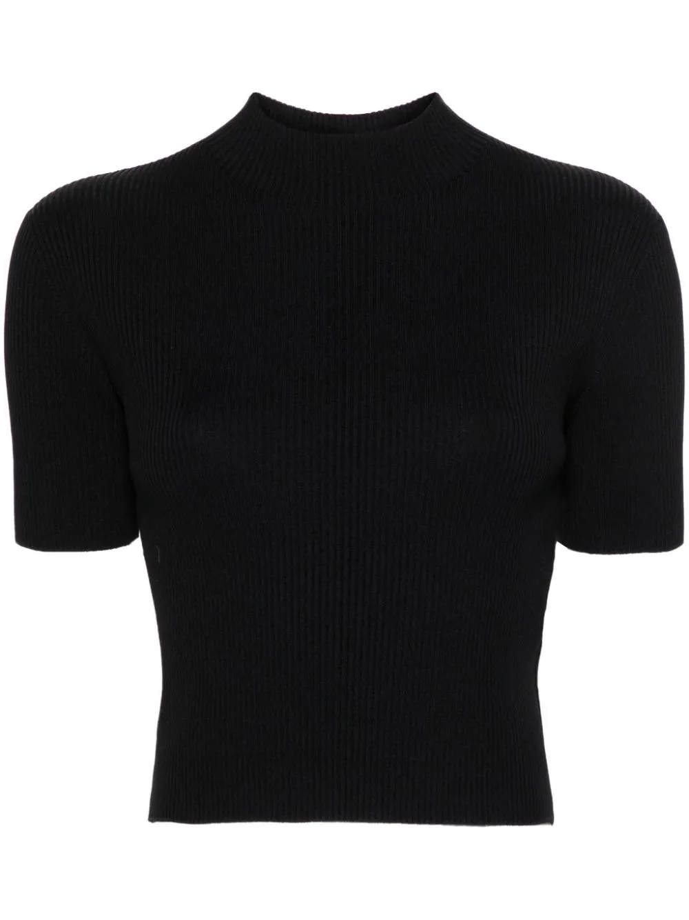 Cfcl Portrait Short Sleeve Rib Top In Black