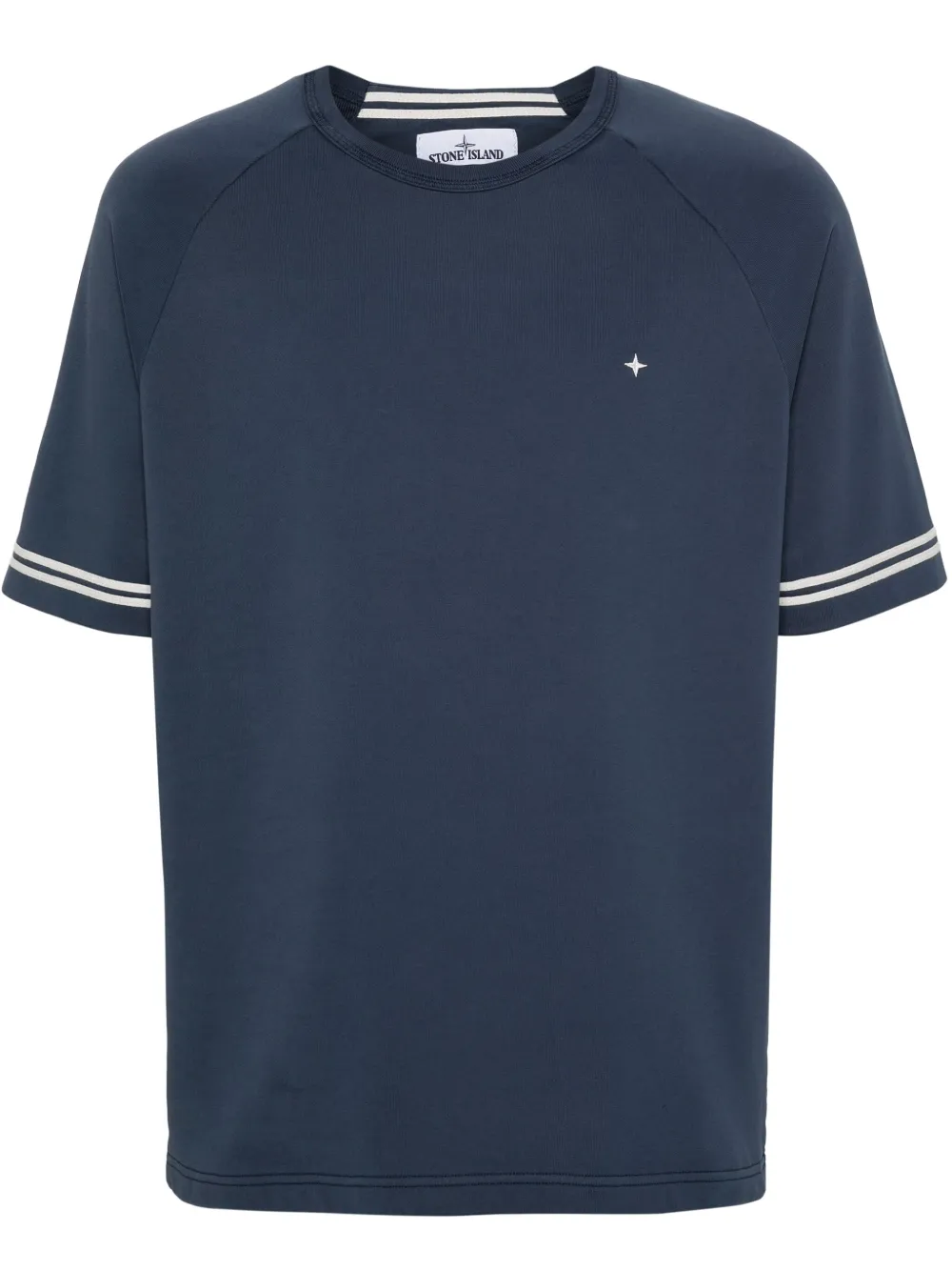 Stone Island T-shirt met Compass-borduurwerk Blauw
