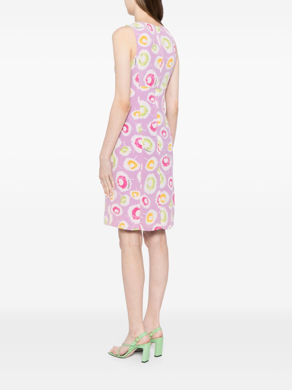 CHANEL 1997 floral-print silk mini dress Women