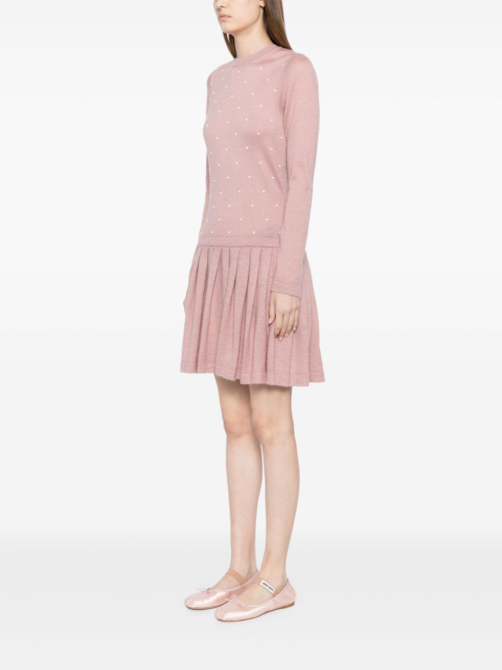 CHANEL 2000s pearl-embellished knitted dress Women