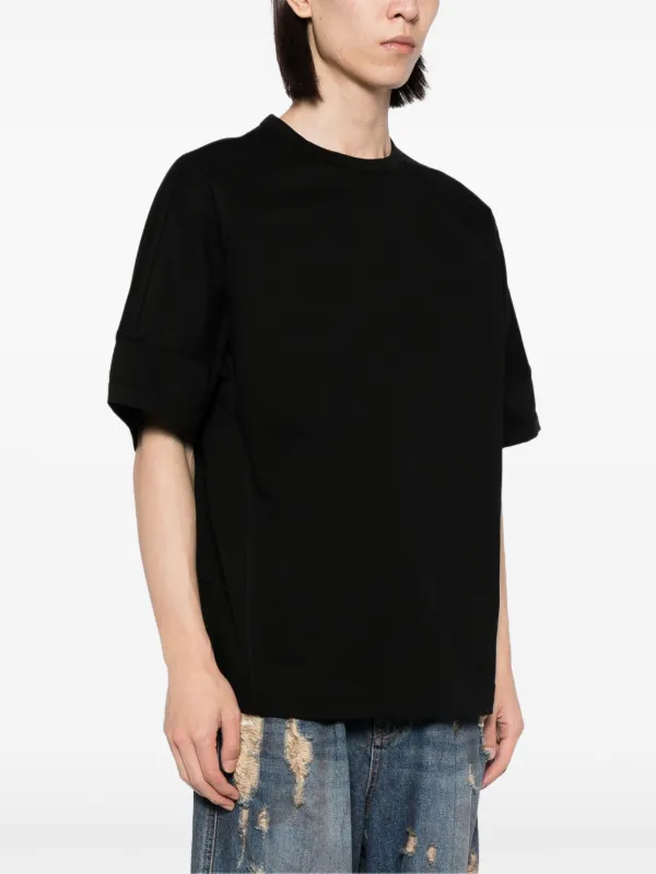 【関税込み】Juun.J ブラック Racer Tシャツ Juun.J Racer-cut short-sleeve T-shirt | Black | FARFETCH