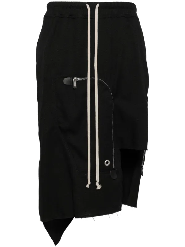 Rick Owens Gerafelde Rok | Zwart | FARFETCH NL