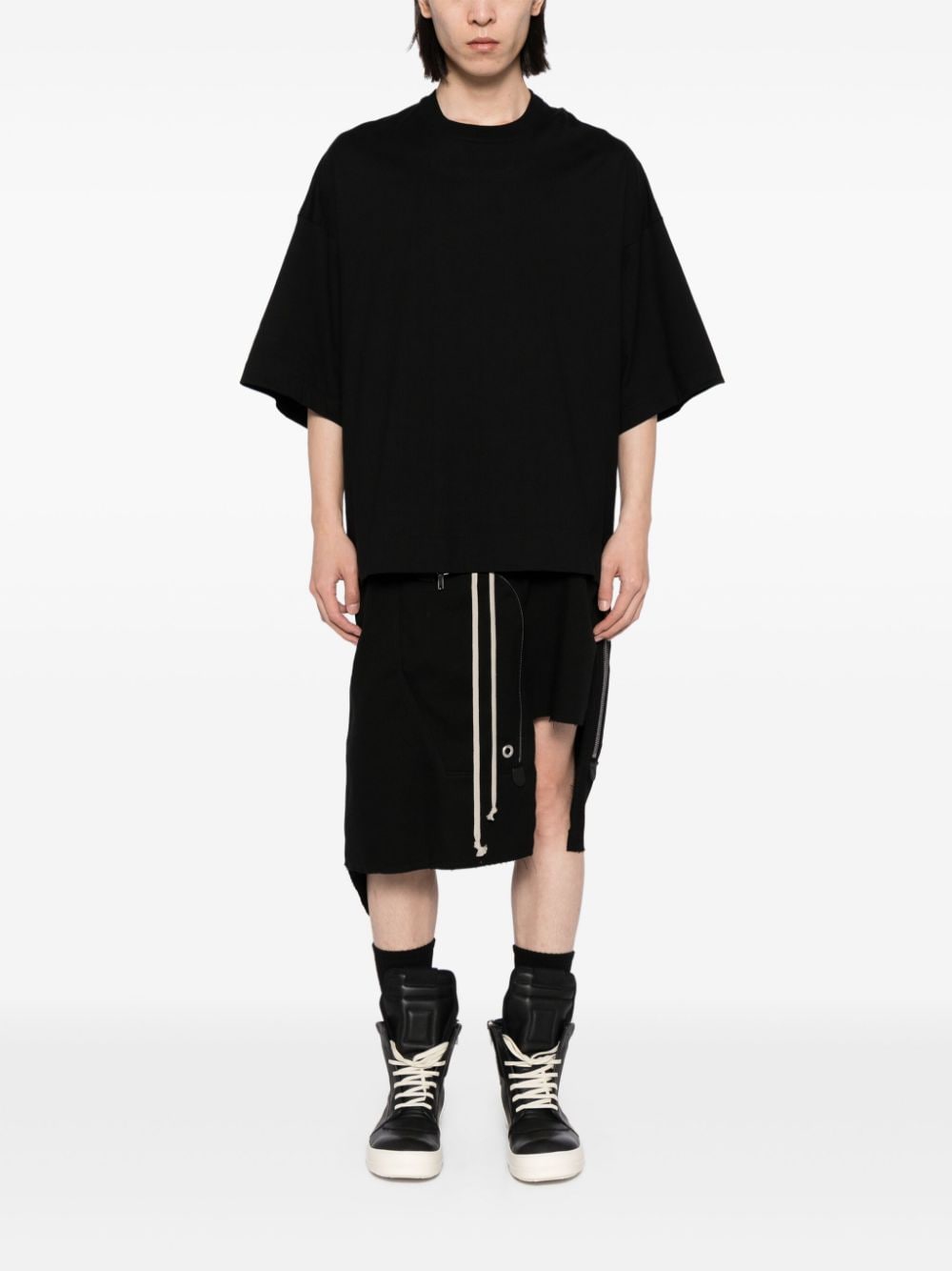 Rick Owens distressed skirt - Zwart