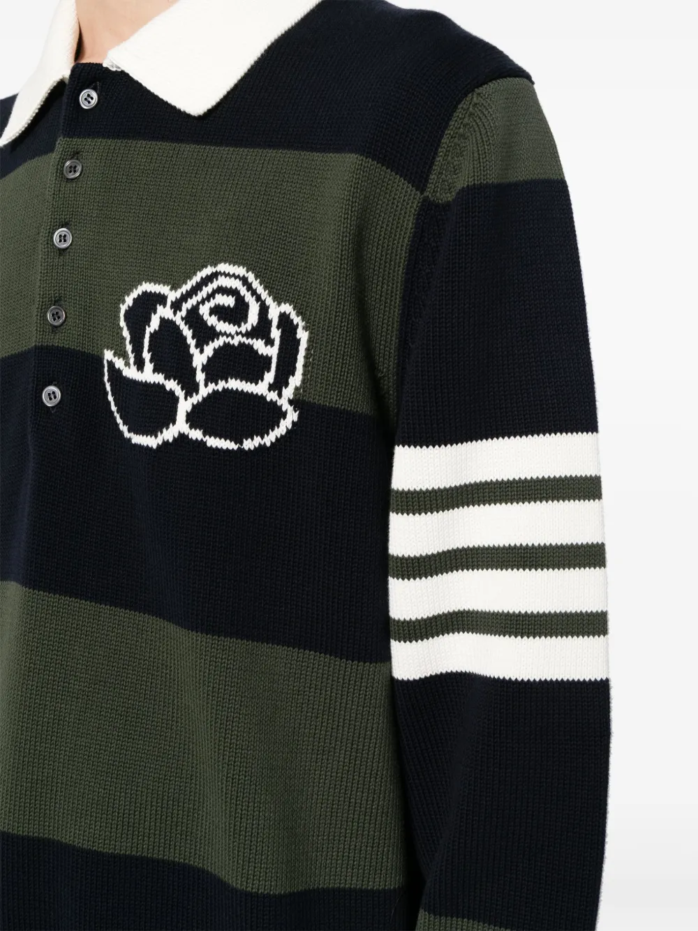 Thom Browne Poloshirt met 4 strepen Blauw
