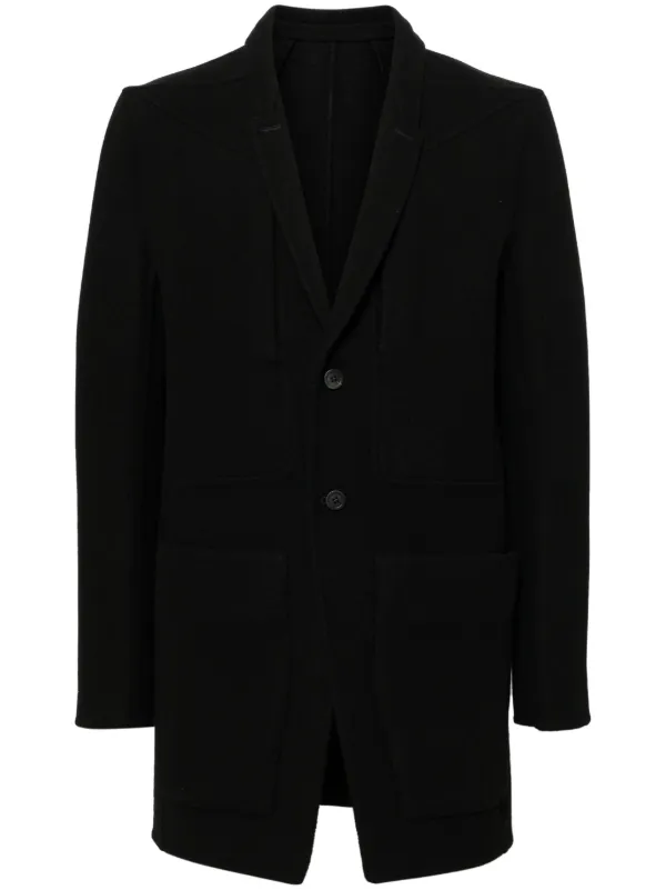 Rick owens wool coat on sale