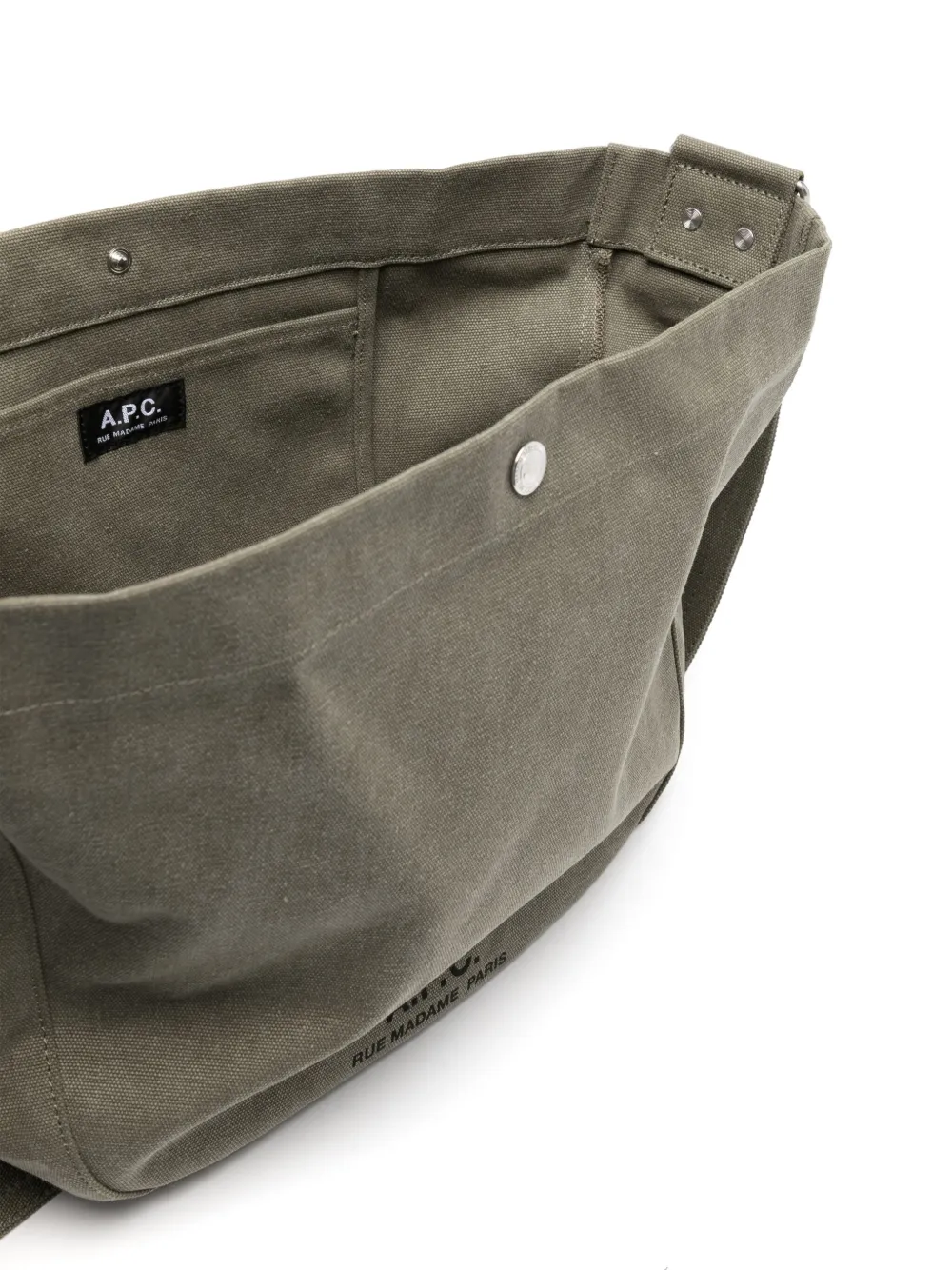 A.P.C. Shopper met logoprint Groen