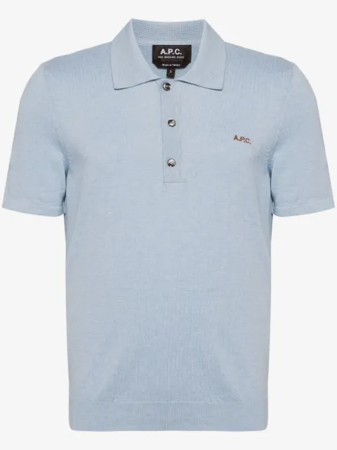 A.P.C. logo-embroidered polo shirt