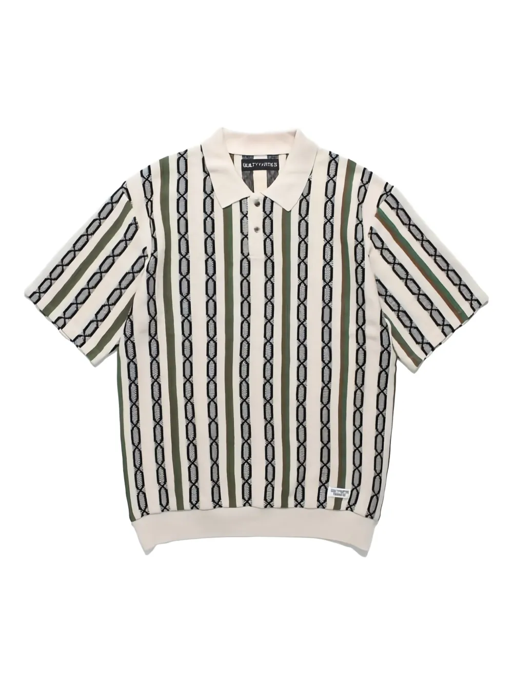 WACKO MARIA knitted cotton polo shirt | Neutrals | Image 1
