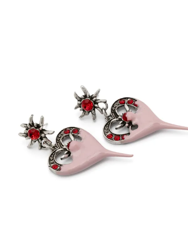 OTTOLINGER ピアス Ottolinger Dipped Heart ピアス | シルバートーン | FARFETCH JP