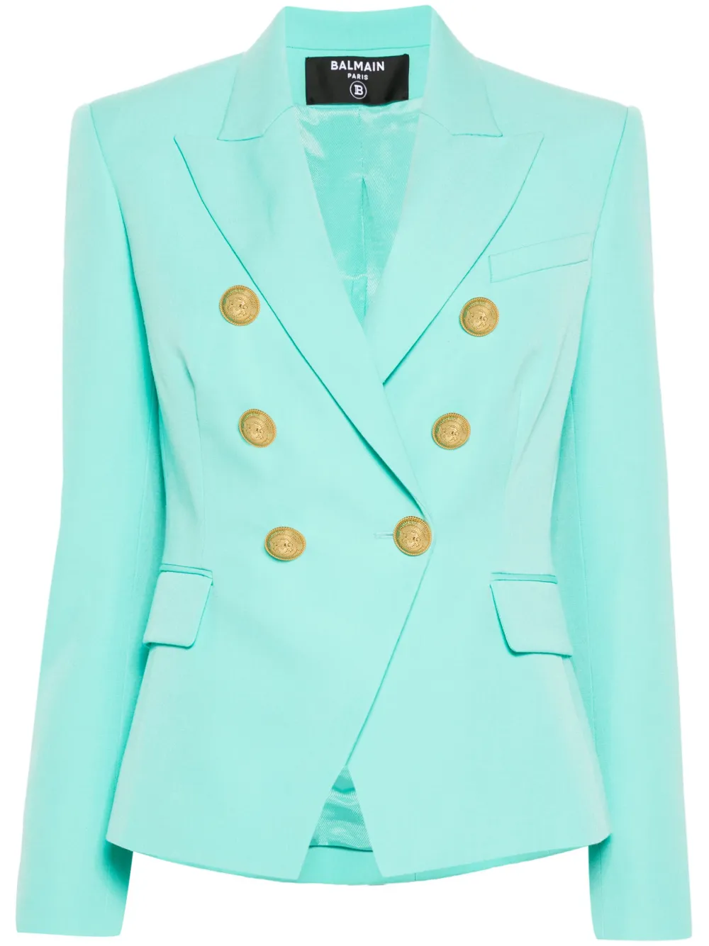 Balmain Blazer met dubbele rij knopen Groen