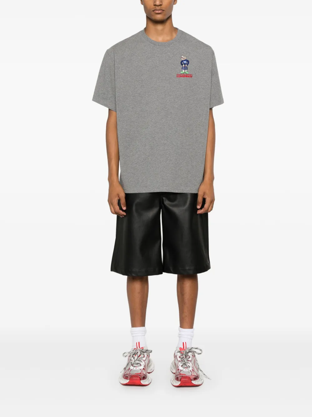 Charles Jeffrey Loverboy Scots Wolf T-shirt - Grijs